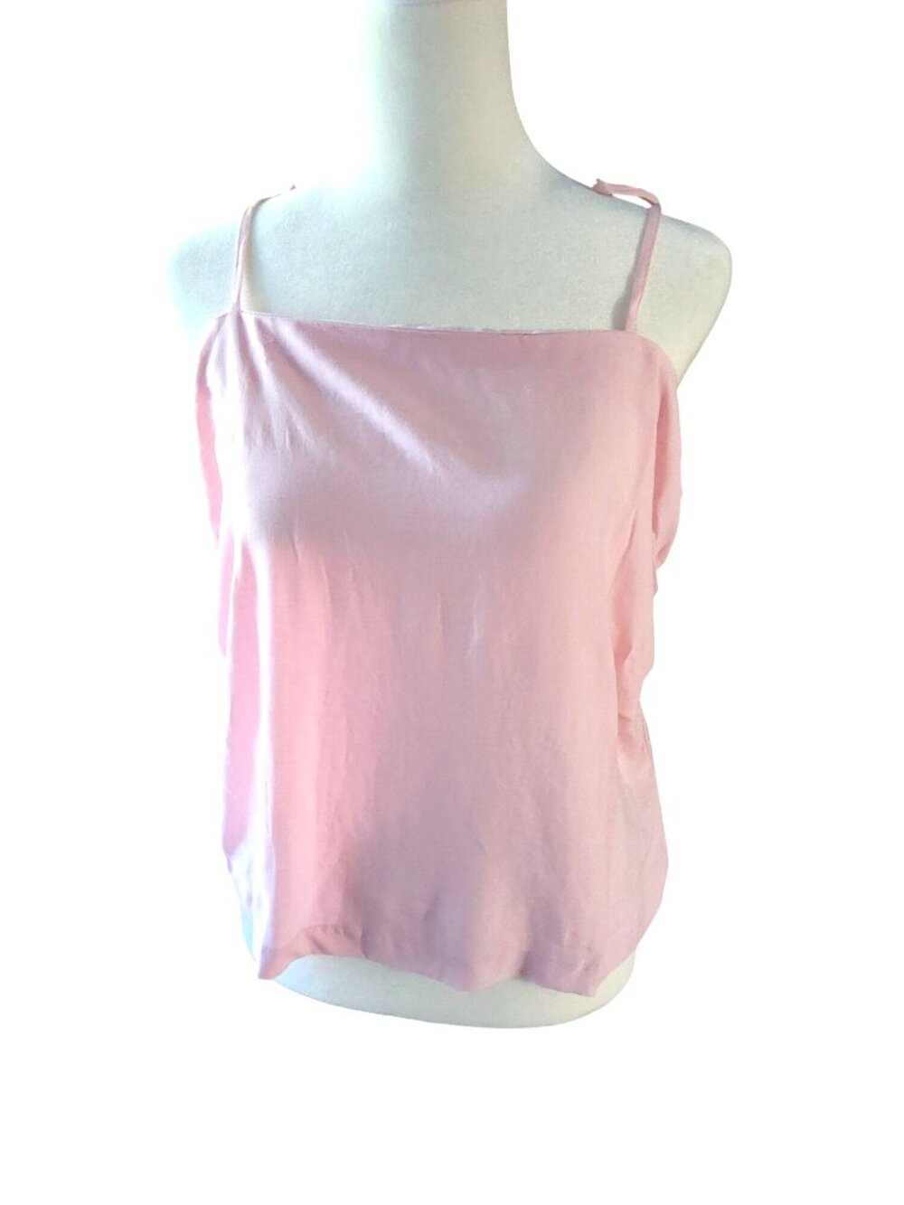 New TimeandTru Womens Pink Frost Tie Straps Cami Pullover Top
